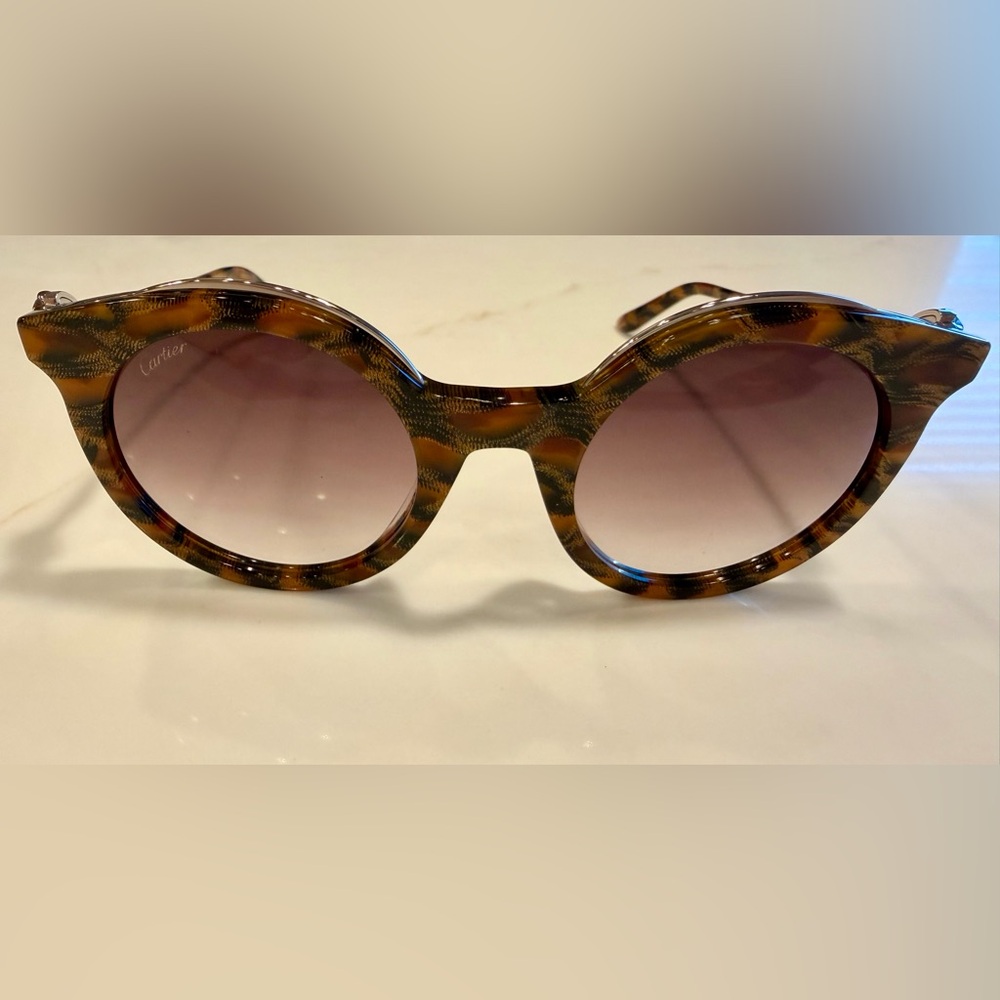 Cartier Tortoise Shell Sunglasses - image 2